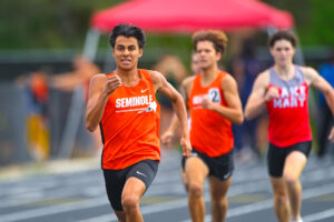 High School athletes during track meet