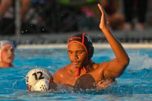 High School Students playing water polo