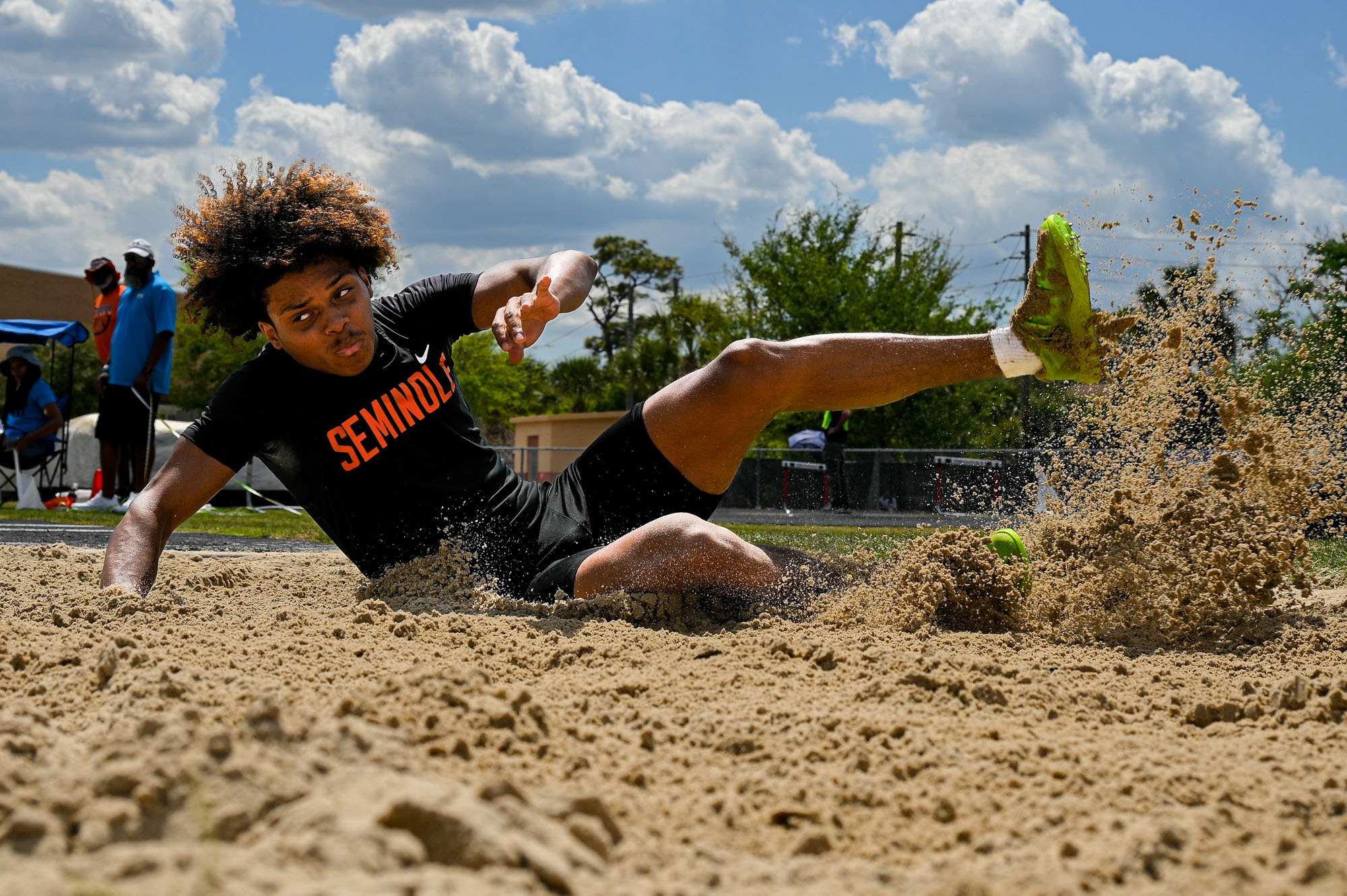 High School Students at track meet